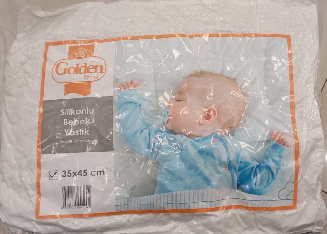 Silikonlu Pamuk Kumaş Bebek Yastığı