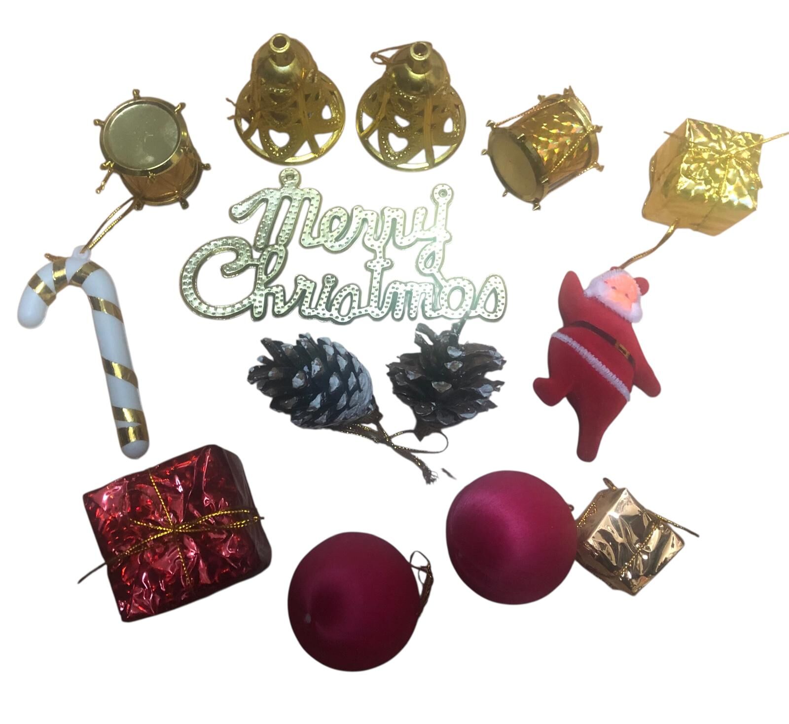 14'lü Dekoratif Yılbaşı Noel Çam Ağacı Süsü