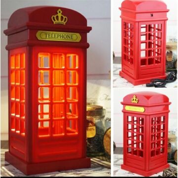 Nostaljik Londra Telefon Kulubesi Lamba