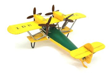 Dekoratif Eskitme Çift Kanatlı Denizci Uçağı