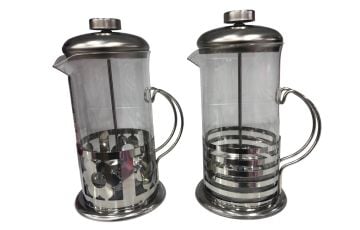Metal Bitki Çay ve Kahve Kupası French Press (600 Ml)