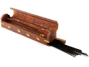 Ahşap Tabut Tütsü Kutusu Küçük 2 Adet (25.5 cm)