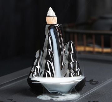 Seramik Geri Akış Yüksek Dağ Akan Şelale Dekoratif Backflow Tütsülük