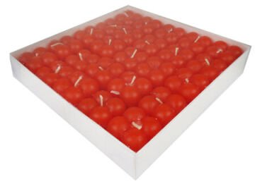 Dekoratif Mini Bubble Kırmızı Mum 3.5cm (25 Adet)