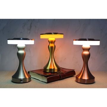 Usb Şarjlı Dokunmatik Tasarım 3 Modlu Led Masa Üstü Lamba