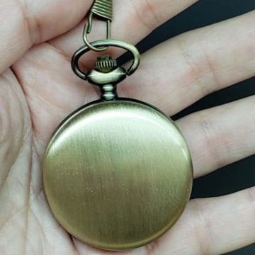Düz Model Antika Tasarım Köstekli Cep Saati