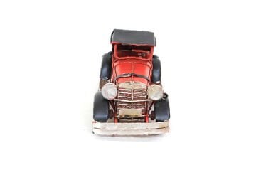 Dekoratif Eskitme Nostaljik Kırmızı Metal Araba