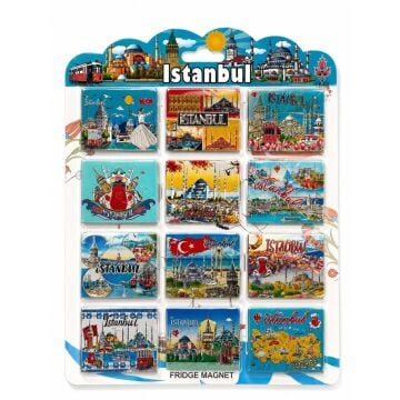 Silikon İstanbul Temalı Buzdolabı Magnet (12 Adet)