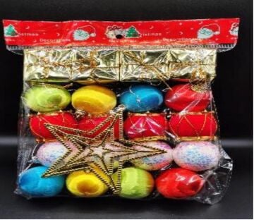 Dekoratif Yılbaşı Noel Çam Ağacı Süsleri (21 Parça)