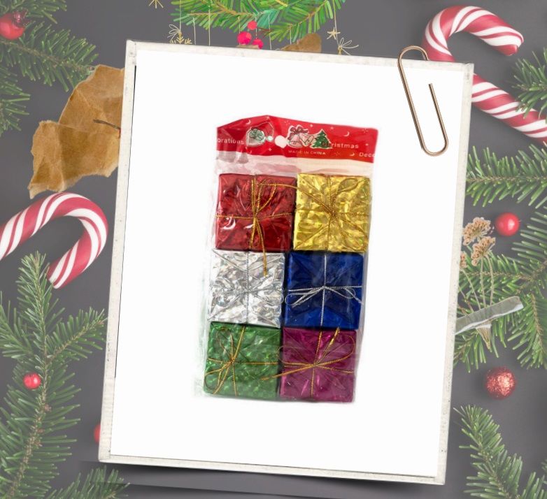 Yılbaşı Çam Ağacı Hediye Paketi Süsleri (6 Parça)