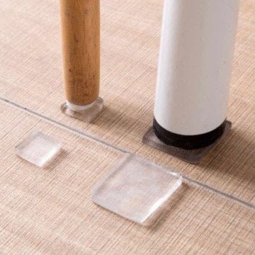 Silikon Şeffaf Koltuk Mobilya Beyaz Eşya Koruyucu Kaydırmaz Pedler (4 Adet)