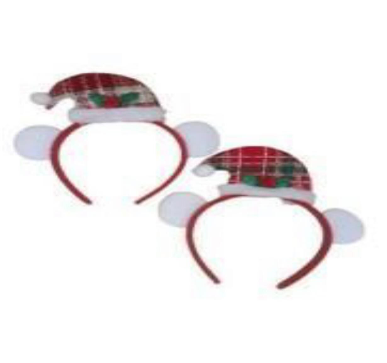 Noel Baba Şapkası Tasarımlı Yılbaşı Parti Tacı (12 Adet)