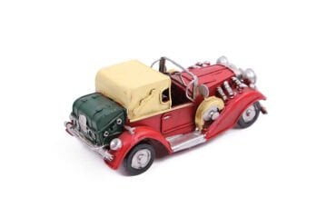Dekoratif Vintage Üstü Açık Coupe Metal Araba