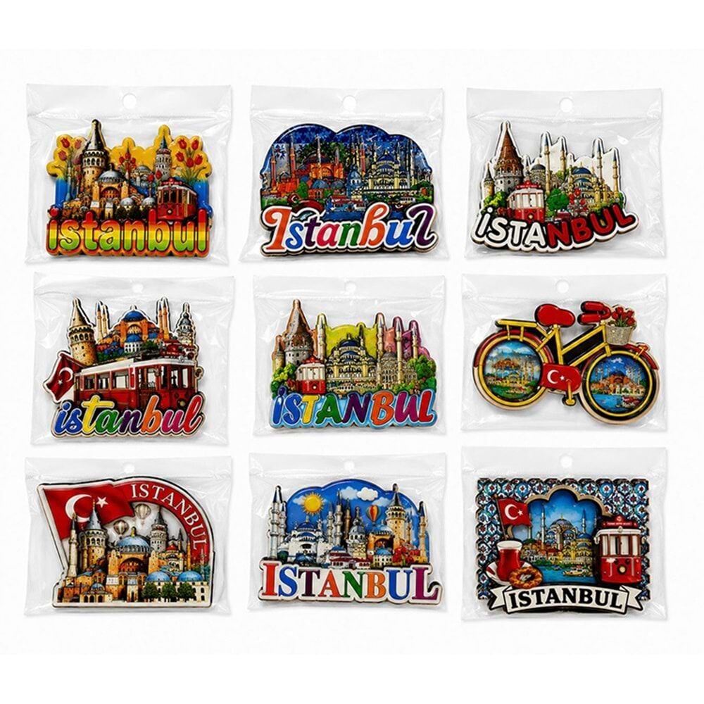 İstanbul Temalı Ahşap Buzdolabı Magnet