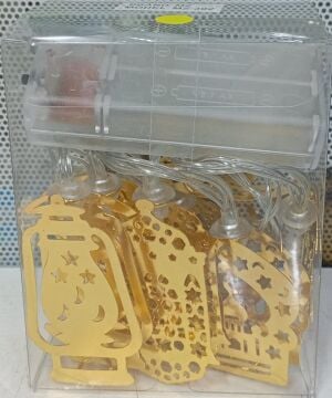 10'lu Pilli Şerit Led Işık Dekoratif Ramazan Süsü