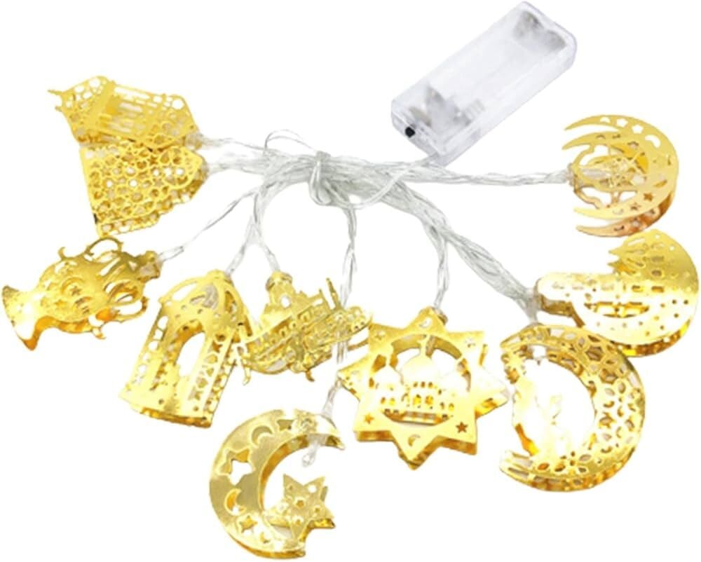 10'lu Pilli Şerit Led Işık Dekoratif Ramazan Süsü