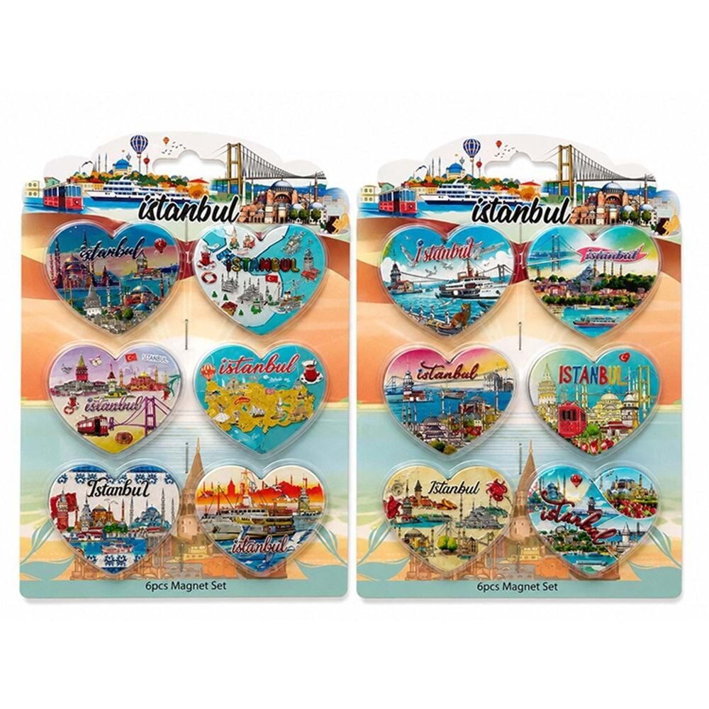 İstanbul Temalı Silikon Buzdolabı Magnet (6 Adet)