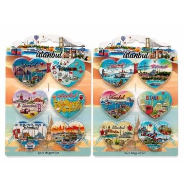İstanbul Temalı Silikon Buzdolabı Magnet (6 Adet)