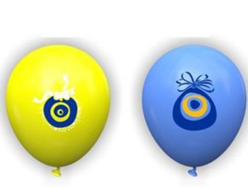 Nazar Boncuğu Baskılı Balon Süsleme (100 Adet)