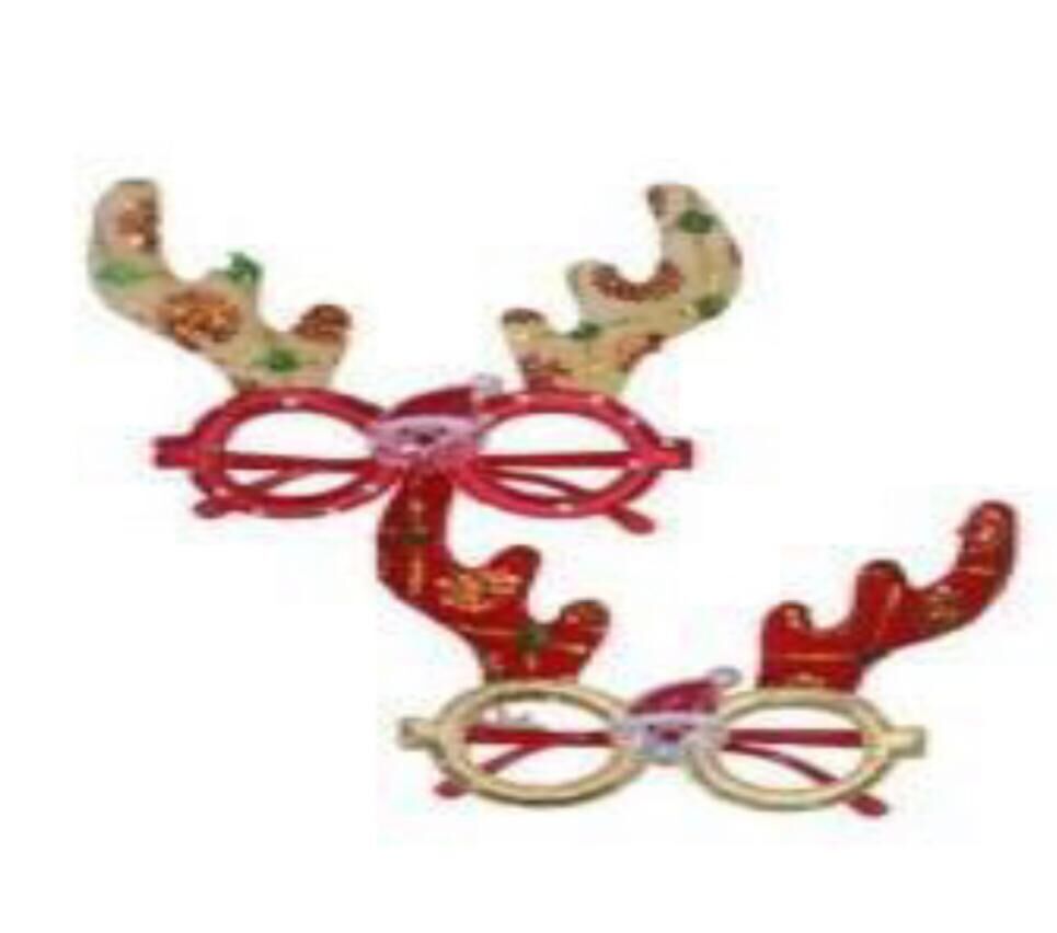 Geyik Tasarımlı Yılbaşı Temalı Yılbaşı Gözlüğü (12 Adet)