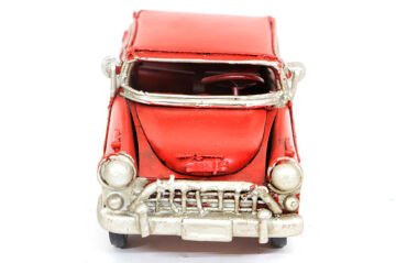 Dekoratif Eskitme Chevrolet Kırmızı Metal Araba