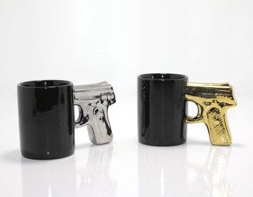 Silah Tasarımlı Kupa Bardak