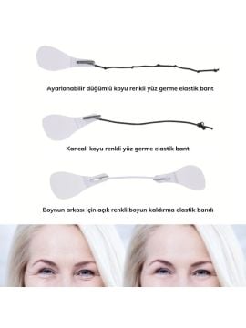 Yüz Kaş Göz Boyun Gerdirme Lastikli Bantlar (10 Adet)