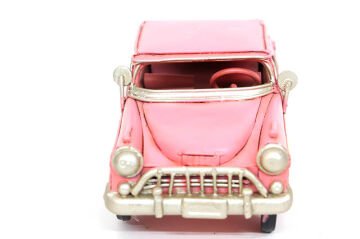 Dekoratif Eskitme Chevrolet Pembe Metal Araba