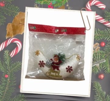 Yılbaşı Çam Ağacı Süsleri Strafor Noel Babalı Süs