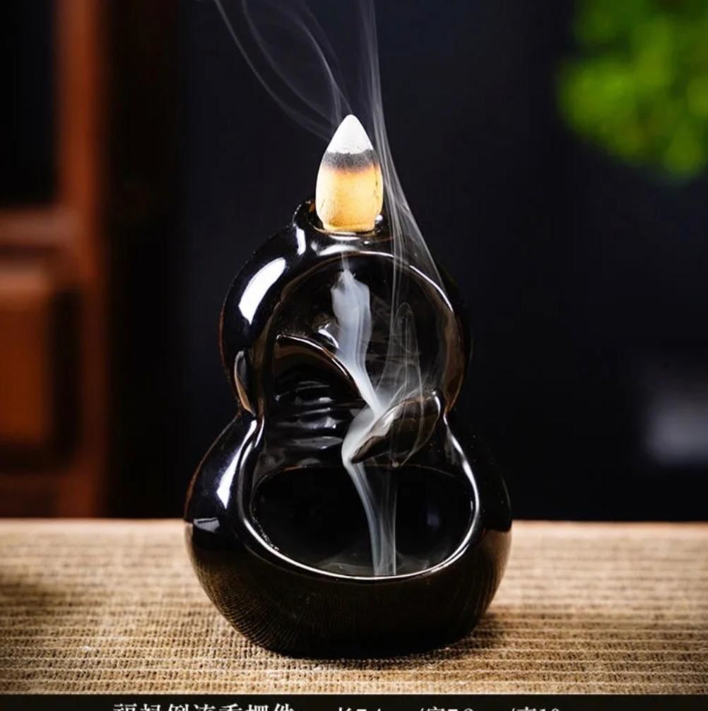 Dekoratif Tasarımlı Seramik Geri Akış (Backflow) Tütsülük