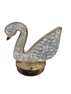 Kristal Görünümlü Şarjlı Dokunmatik 3 Modlu Kuğu Masa Lambası (14x15x9cm)