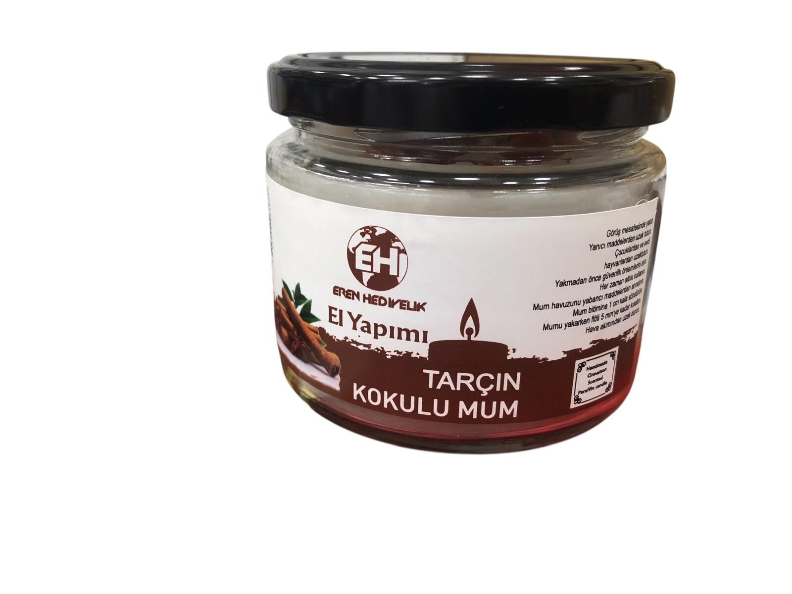 Cam Kavanozda Tarçın Kokulu Mum