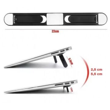 Çift Kademeli Katlanabilir Ve Yapışkanlı Laptop Standı