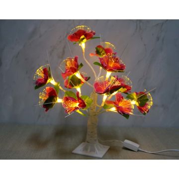 Dekoratif Led Işıklı Çiçekli Masa Lambası (35 cm)
