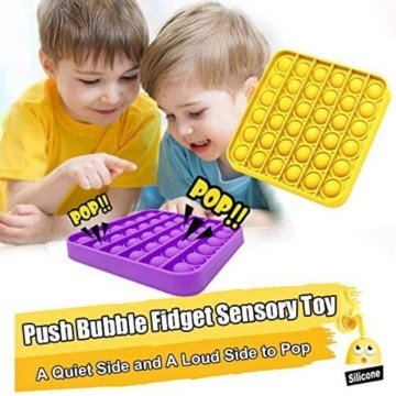 Pop It Push Bubble Fidget Özel Pop Duyusal Oyuncak Zihinsel Stres Kare