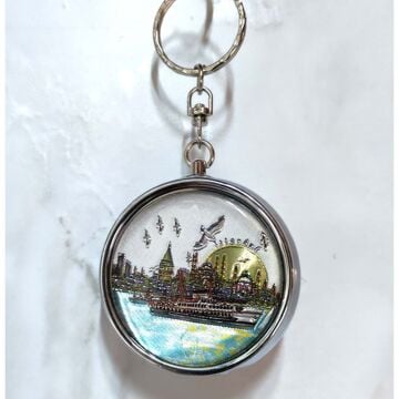 Metal İstanbul Temalı Cep Küllüğü Anahtarlık