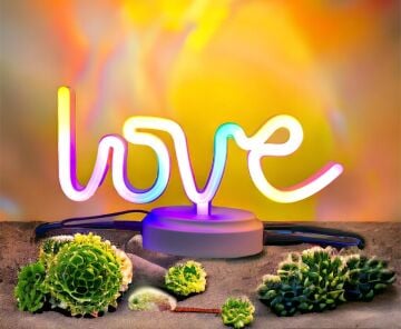 Usb Dekoratif Neon Love Işıklı Masa Lambası