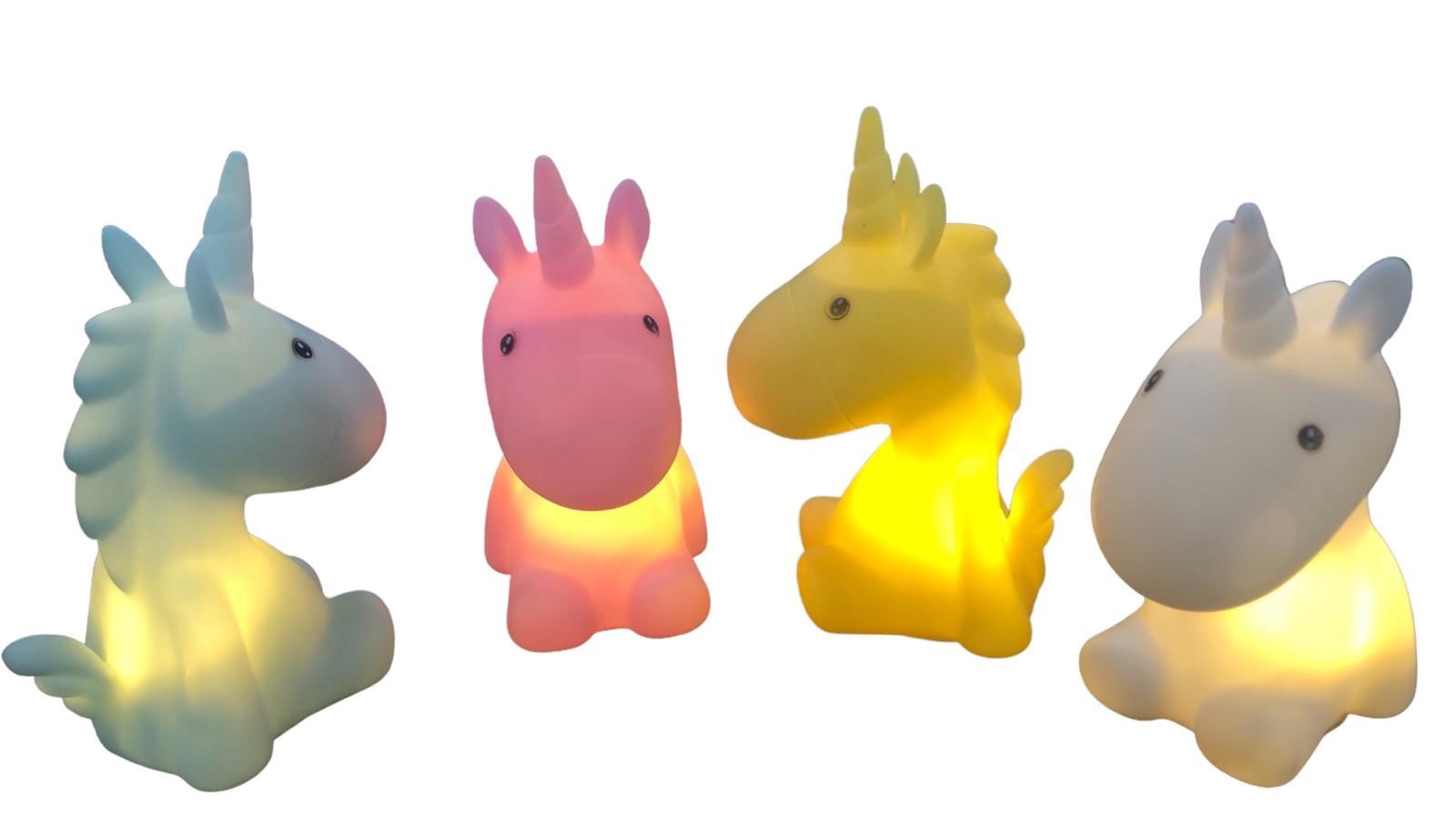 Renkli Boynuzlu At Tasarımlı Ledli Gece Lambası