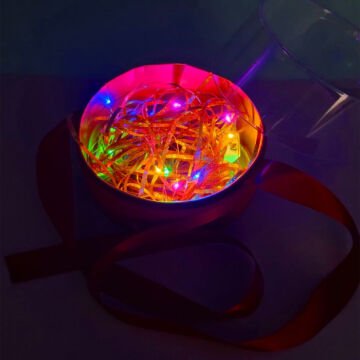 Işıklı Silindir Tasarımlı Özel Hediye Kutusu