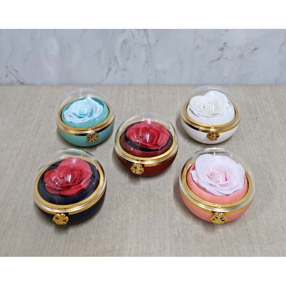 Kubbe Romantik Gül Takı Hediye Kutusu Sevgililer Günü Hediyesi