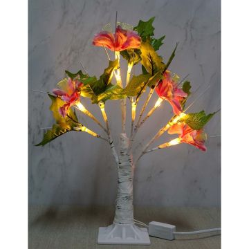 Dekoratif Çiçek Ağacı Led Işıklı Masa Lambası (35 cm)