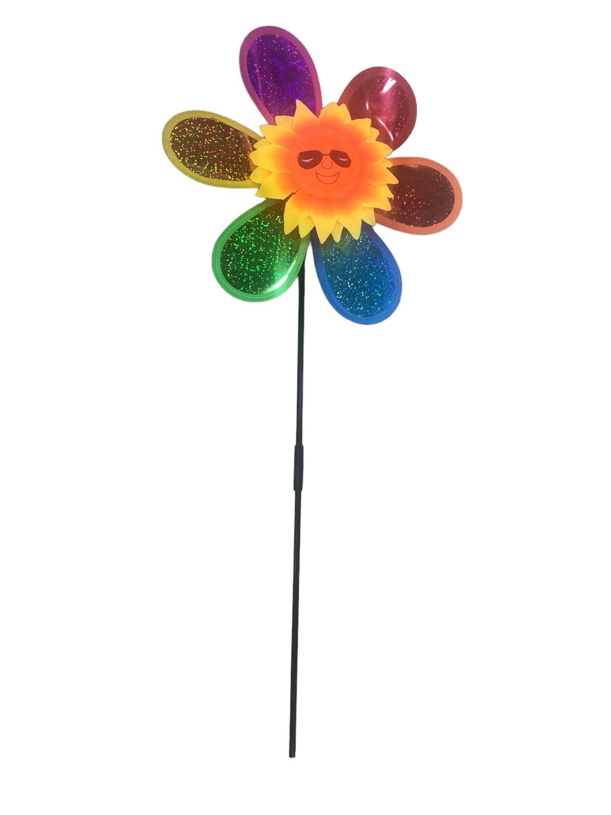 Renkli Güneş Figürlü Rüzgar Gülü