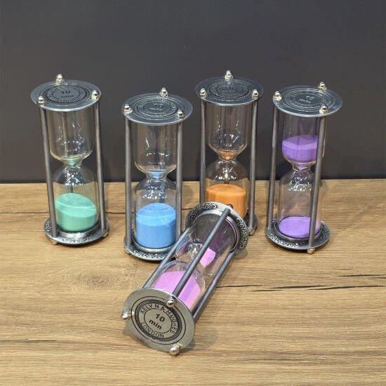 Vintage Metal 10 Dakikalık Kum Saati