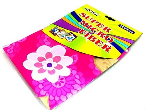 Mikrofiber Çiçek Desenli Cam Temizlik Bezi