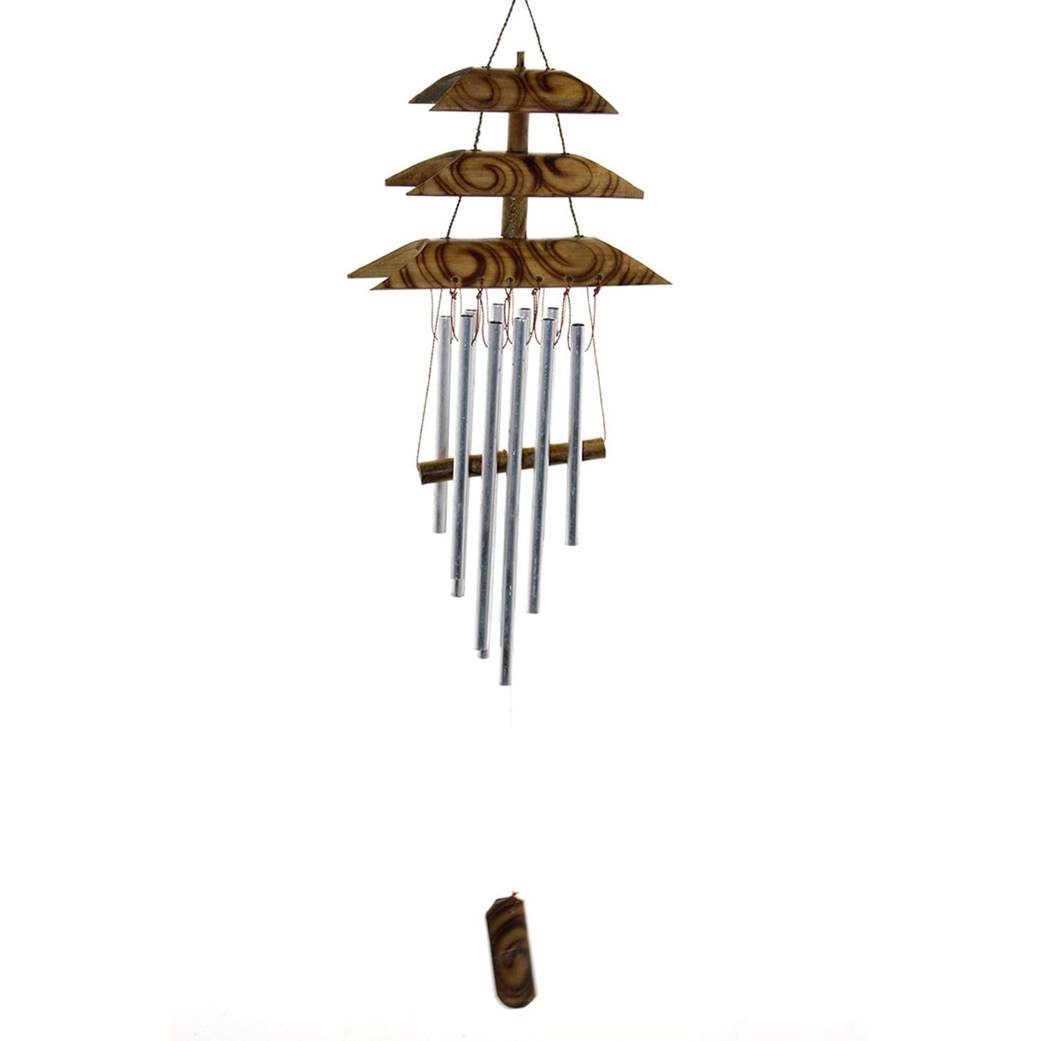 Bambu & Metal Dekoratif Rüzgar Çanı(50 cm x 17 cm)