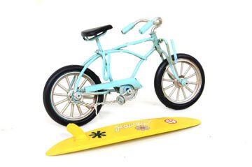 Dekoratif Sörf Tahtalı Metal Bisiklet