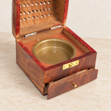 Ahşap Kule Tasarımlı Tütsü Yakma Kutusu (16cm)