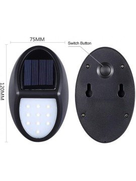 Solar 10 Ledli Duvara Monteli Su Geçirmez Bahçe Lambası