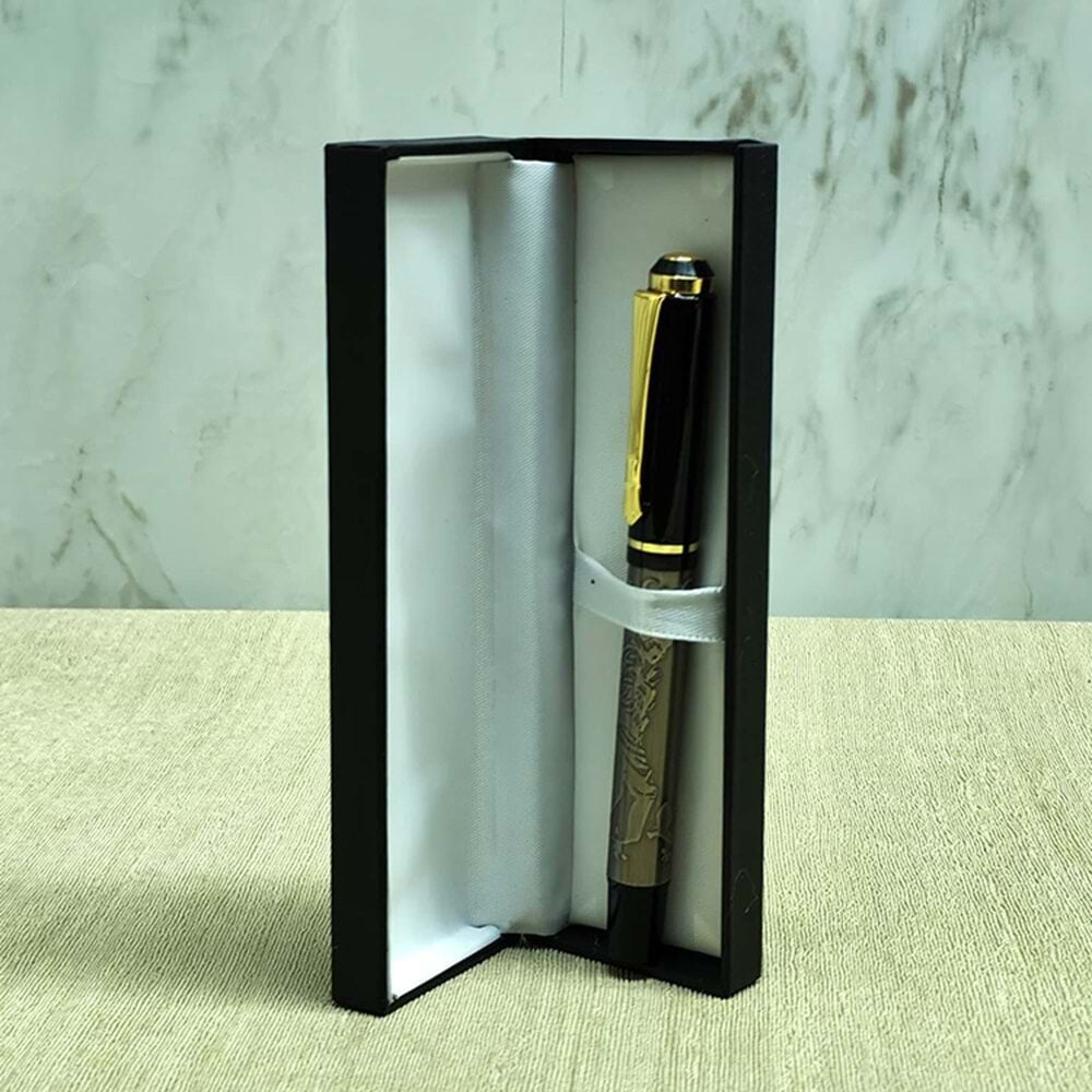Özel Şık Kutulu Metal Atatürk Baskılı Kalem Gümüş