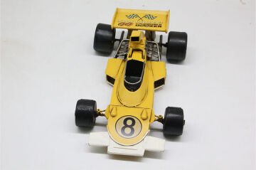 Dekoratif Metal Yarış Arabası Sarı